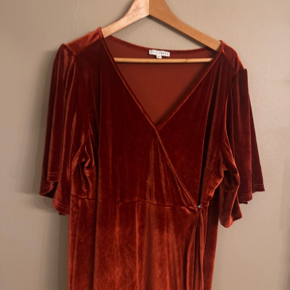 BALTIC BORN Meghan Velvet Wrap Maxi Dress - Picture 3 of 7